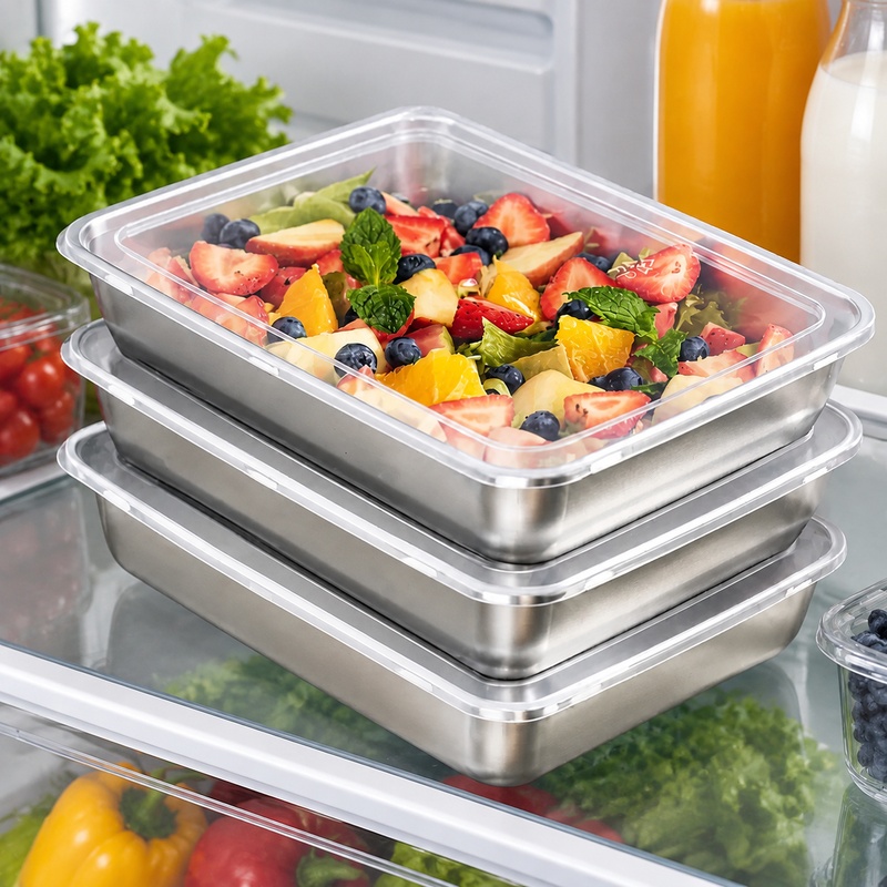 3-Piece Stainless Steel Food C - Food Storage Meals review and price