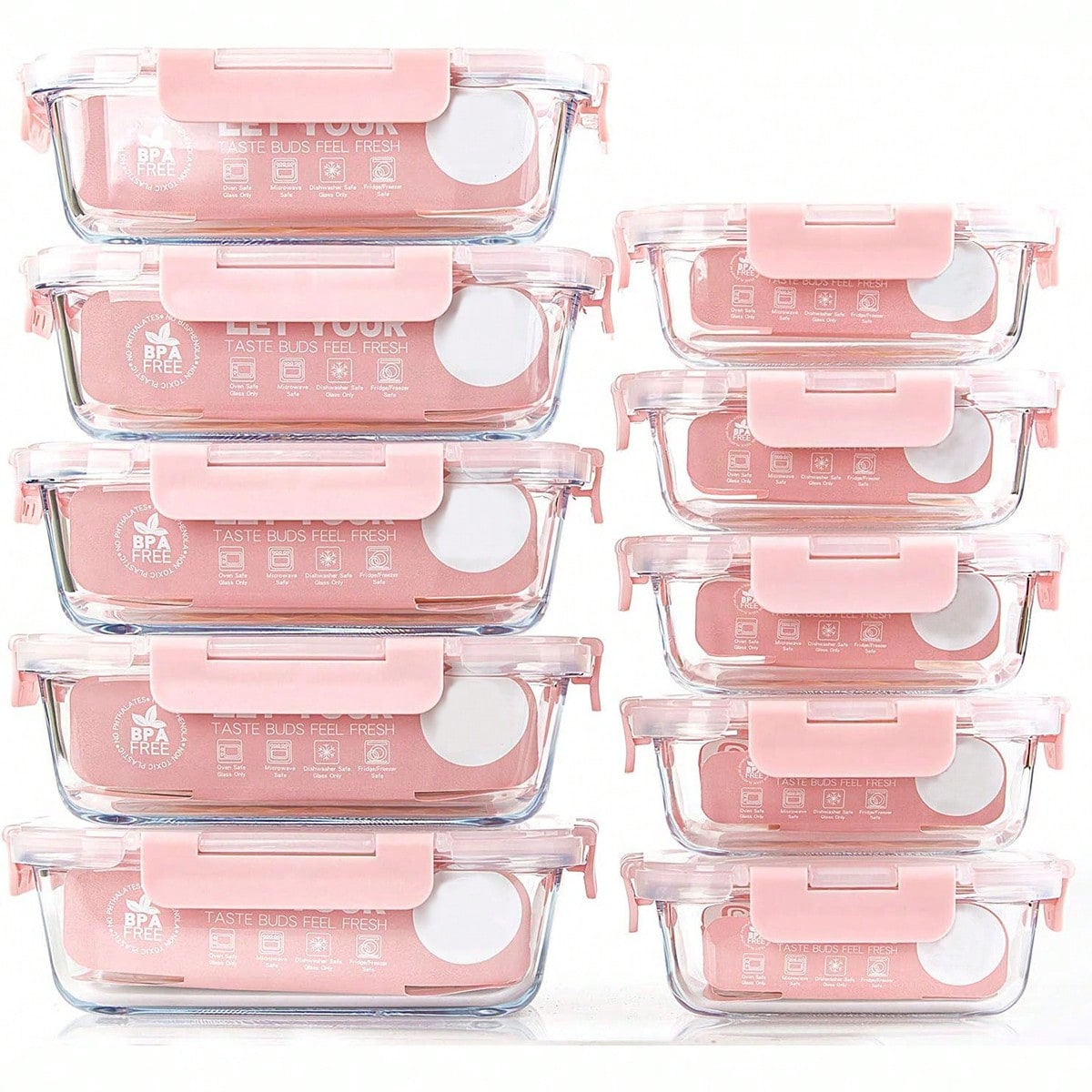 10 Pack Glass Meal Prep Contai - Food Storage Meals review and price