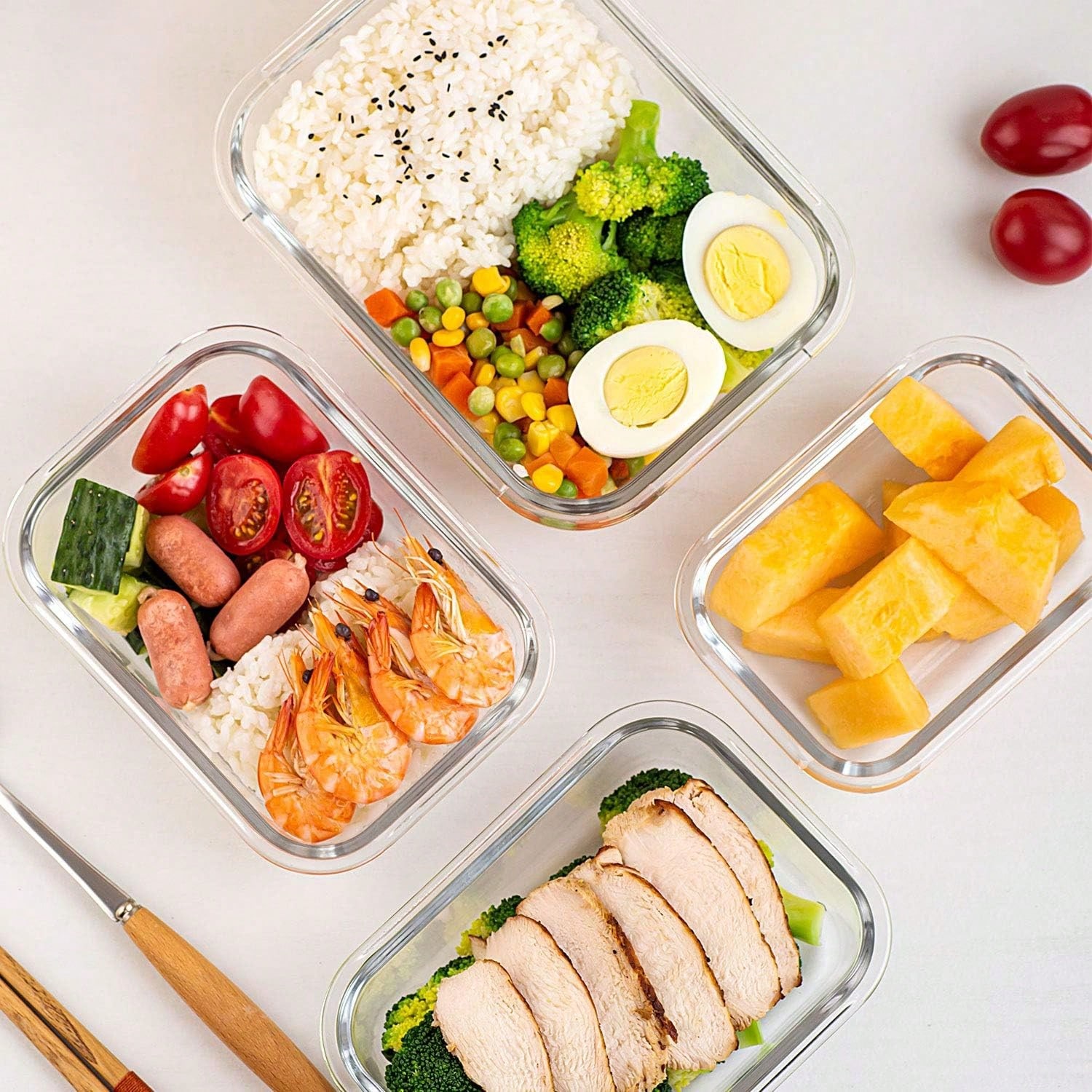 10 Pack Glass Meal Prep Contai - Food Storage Meals review and price