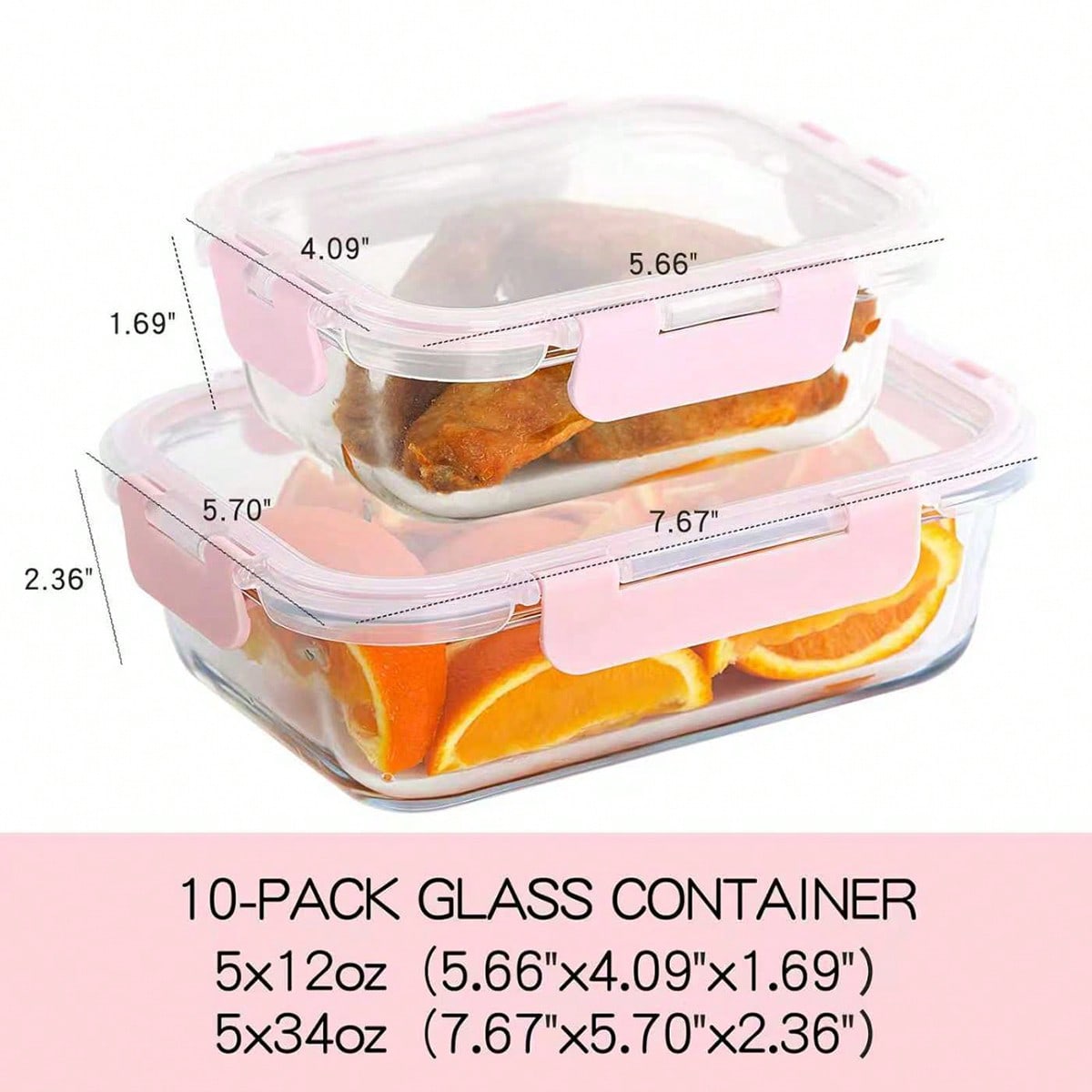 10 Pack Glass Meal Prep Contai - Food Storage Meals review and price