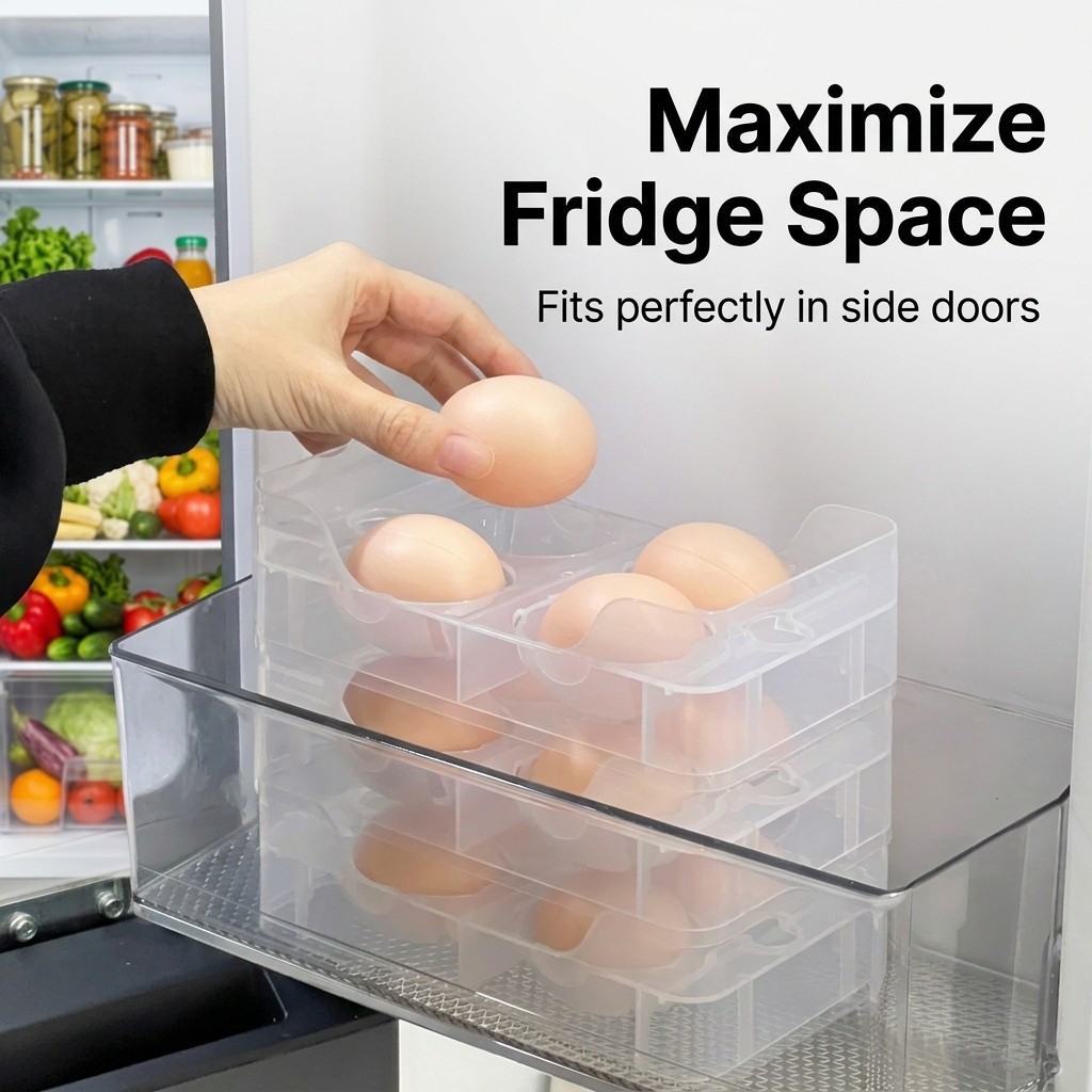 Stackable Egg Holder Fridge Or - Food Storage With Dividers review and price
